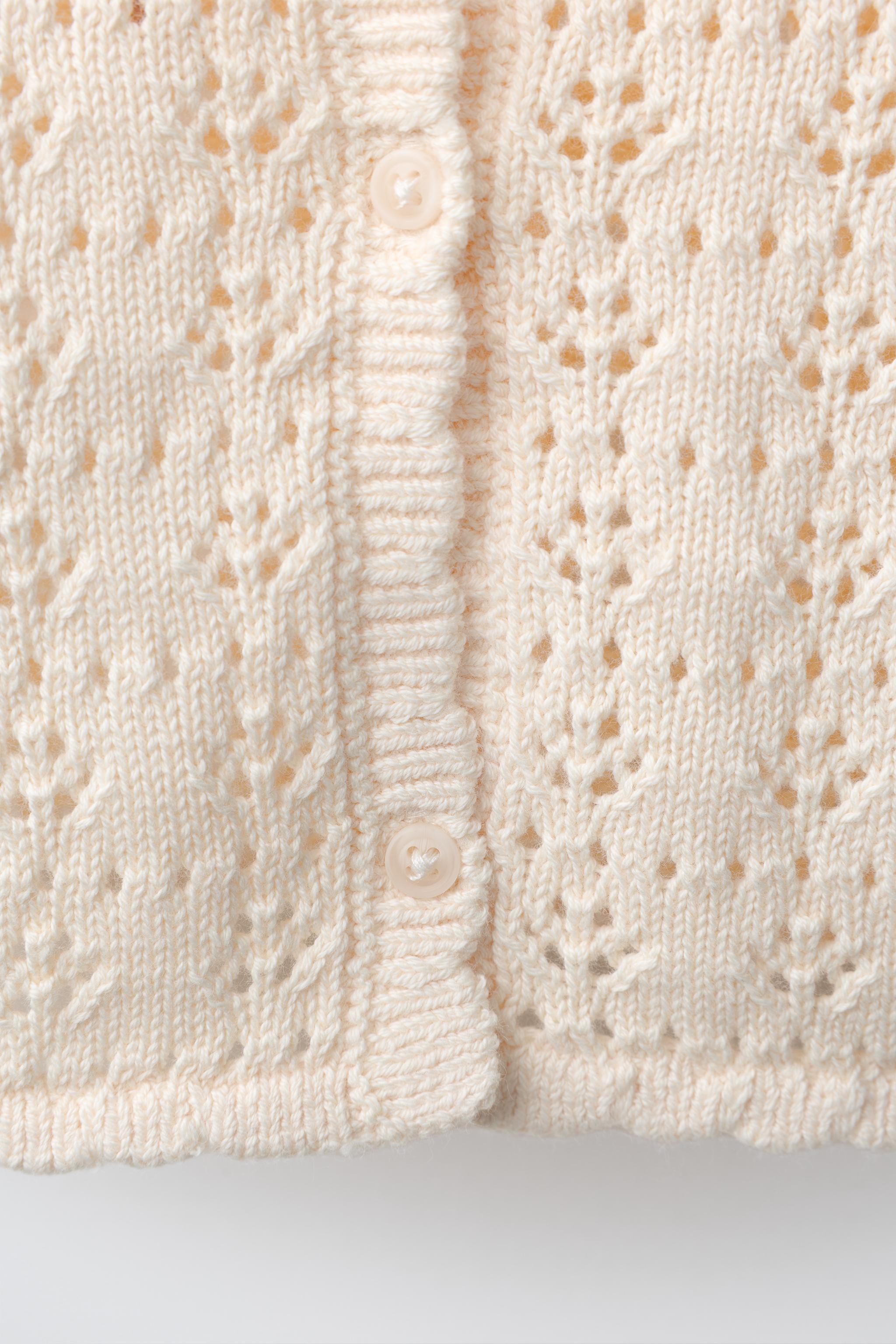 OPENWORK EMBROIDERED FLORAL KNIT JUMPER